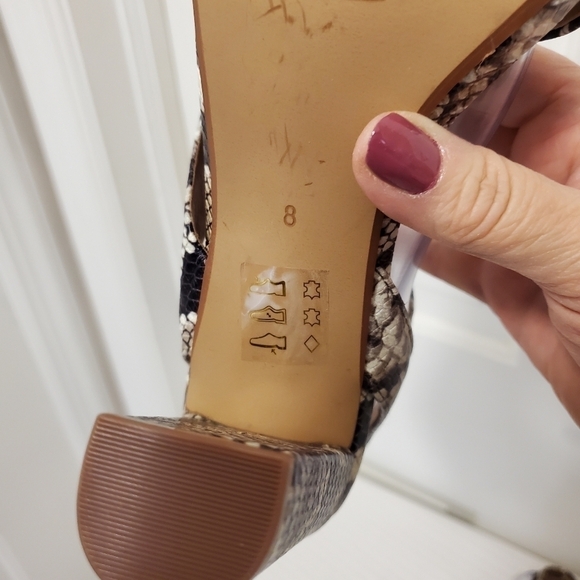 Madewell Liv Sandals in Snake Embossed Leather, Size 8 - Picture 10 of 16